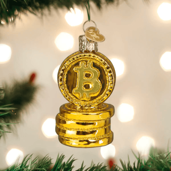 Drake General Store - Old World Christmas Glass Ornament - Bitcoin