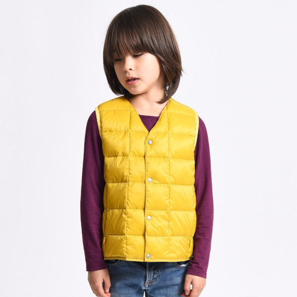 Drake General Store - TAION Kids V-Neck Button Down Vest - Yellow