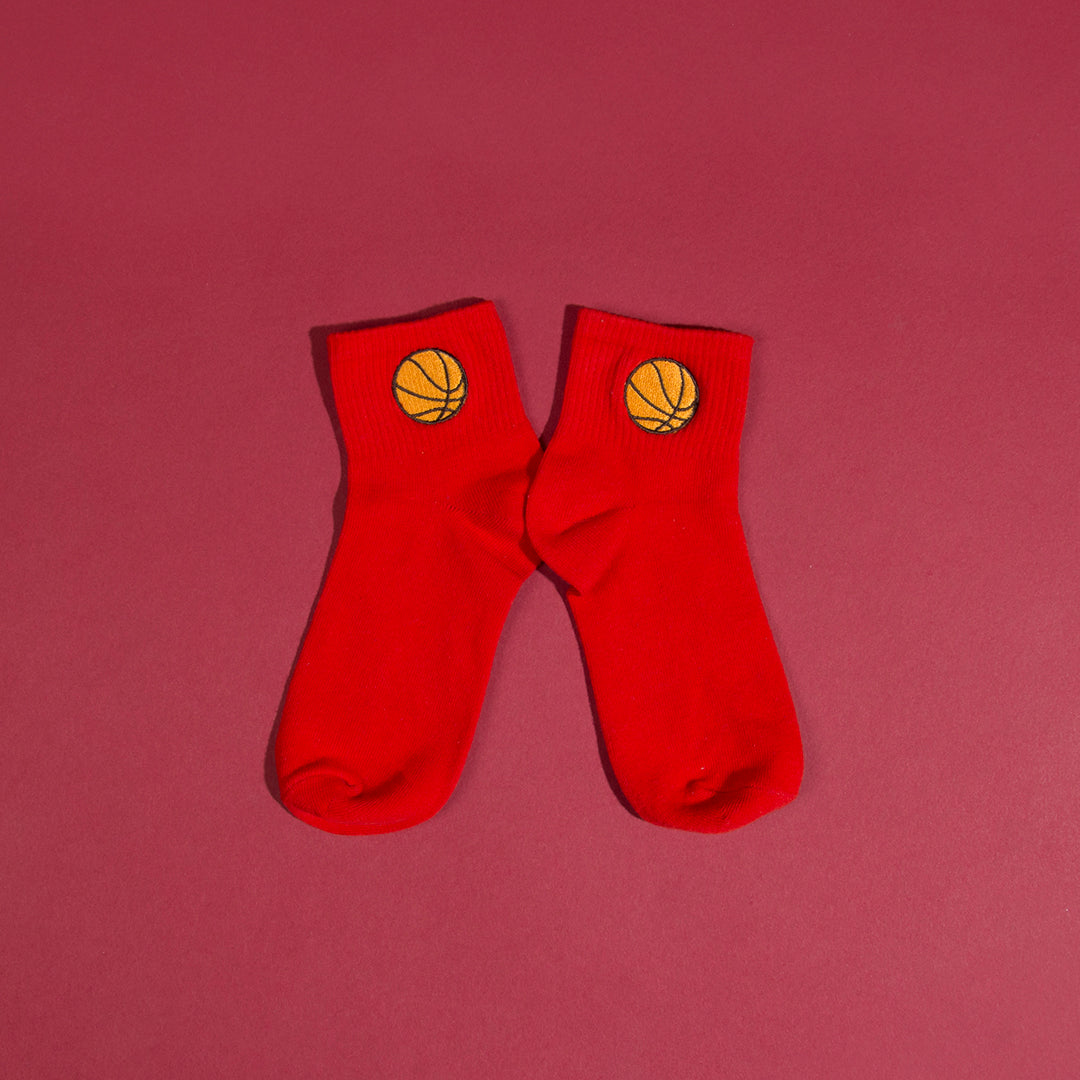 Basketball Embroidered Socks