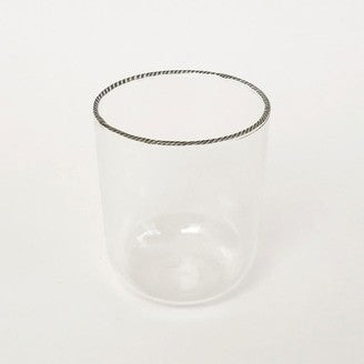 Striped Rim Glass - Clear