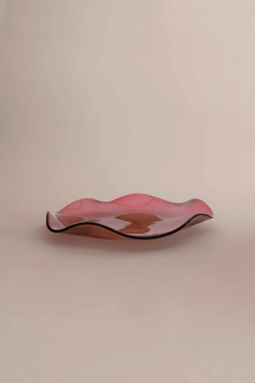 Large Petal Plate - Rose Transparent Sophie Lou Jacobsen
