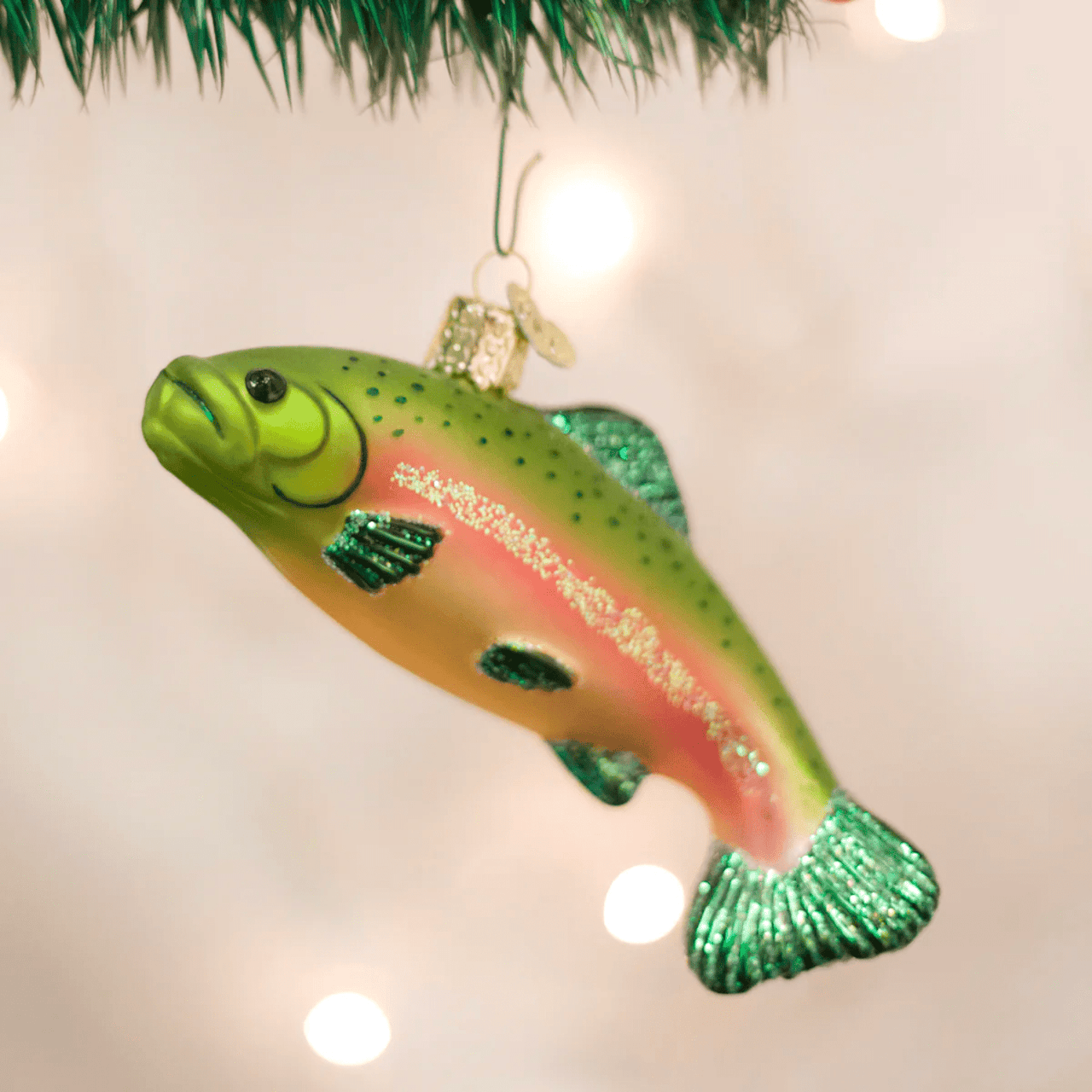 Drake General Store - Old World Christmas - Glass Ornament - Rainbow Trout