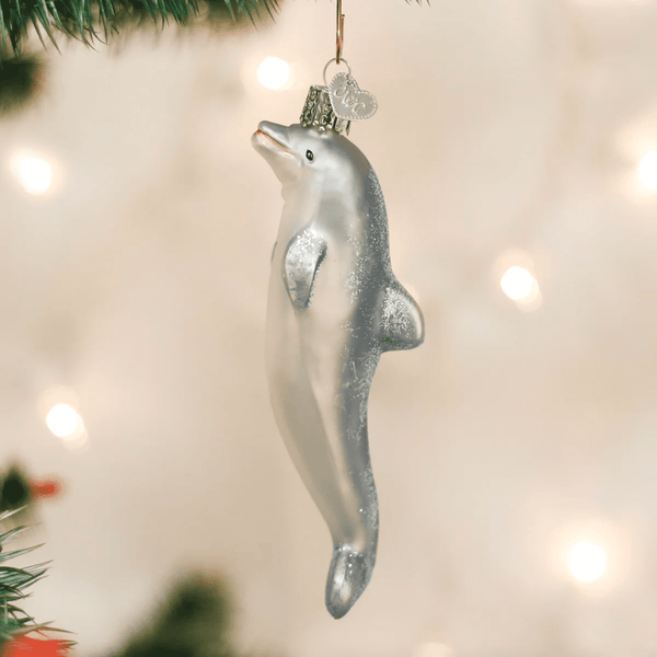 Drake General Store - Old World Christmas Glass Ornament - Playful Dolphin