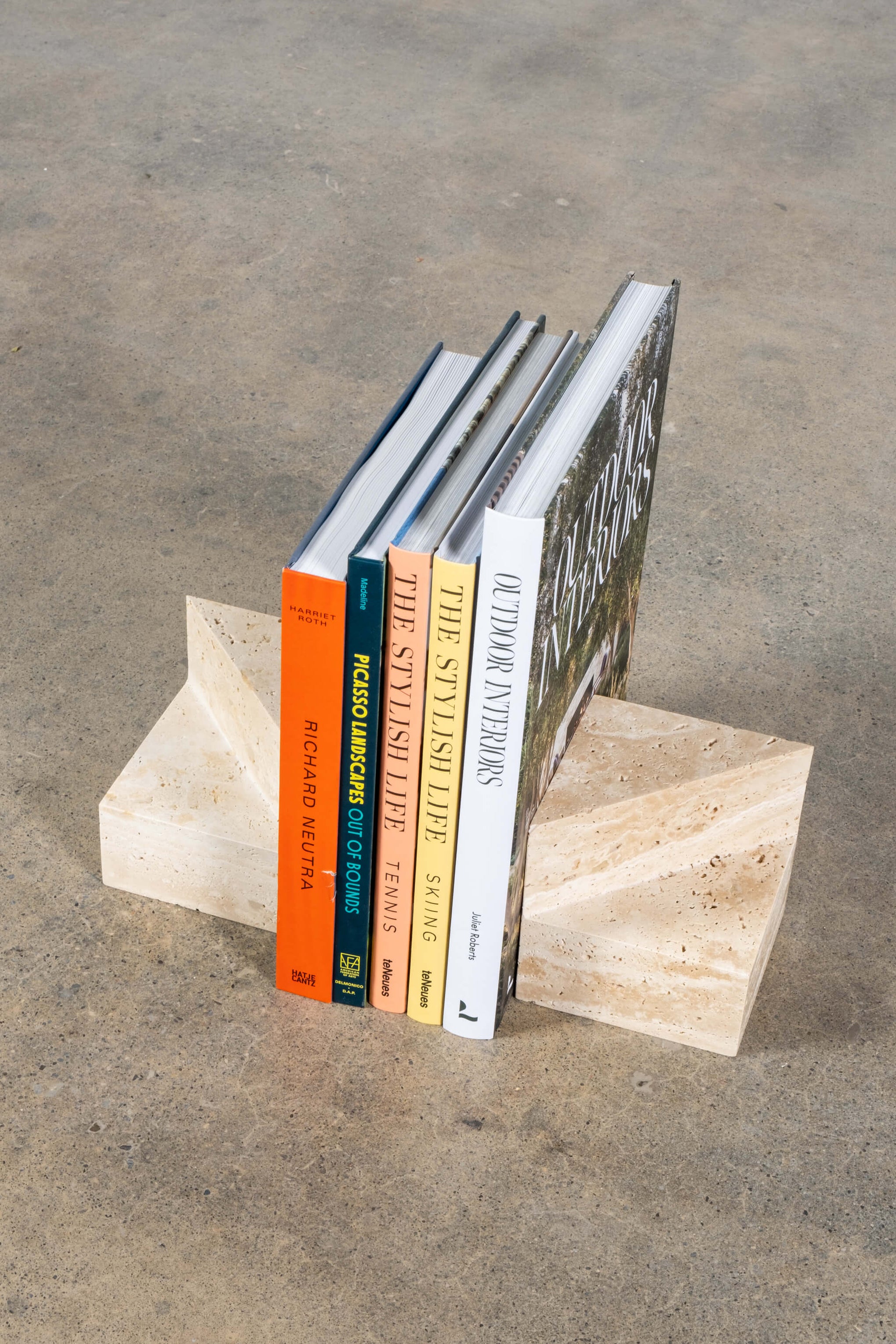 Pair of Travertine Cube Bookends – Drake General Store