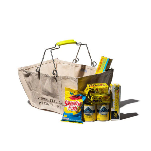 Puebco Canvas Market Basket - Yellow Handle | Drake General Store