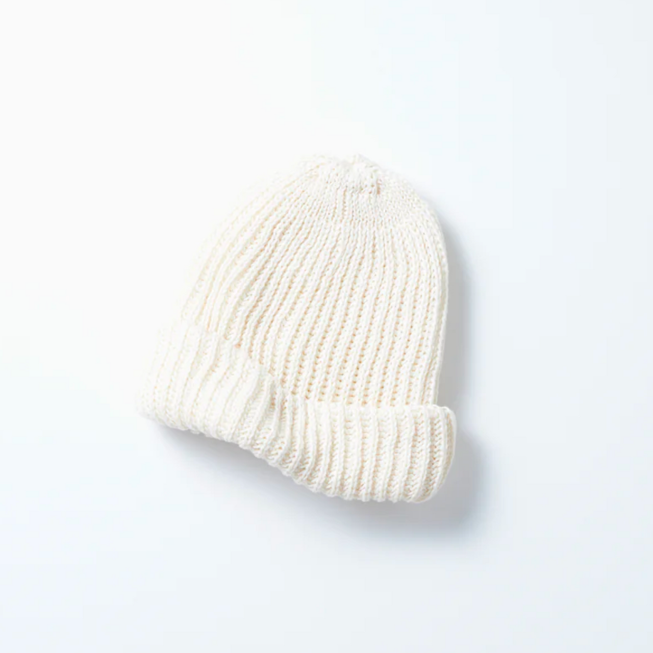 Chunky Cotton Short Beanie Raw White – Drake General Store
