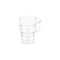 Borosilicate Glass Mug - Deep Stacking