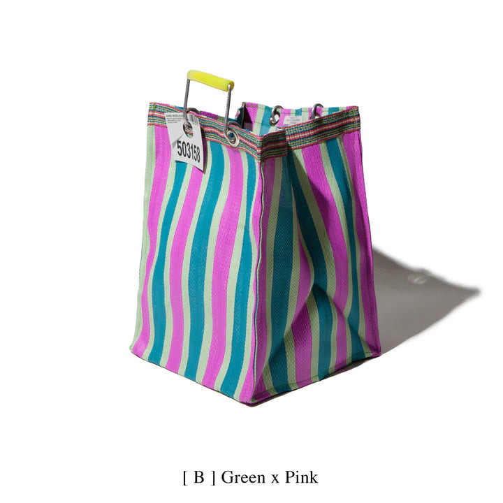 Recycled Plastic Stripe Bag - Rectangle D26