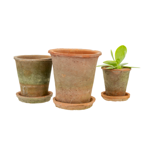 Drake General Store - Indaba Aged Clay Plant Pot - Antique Redstone