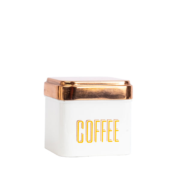 Copper Top Tin Canister - COFFEE