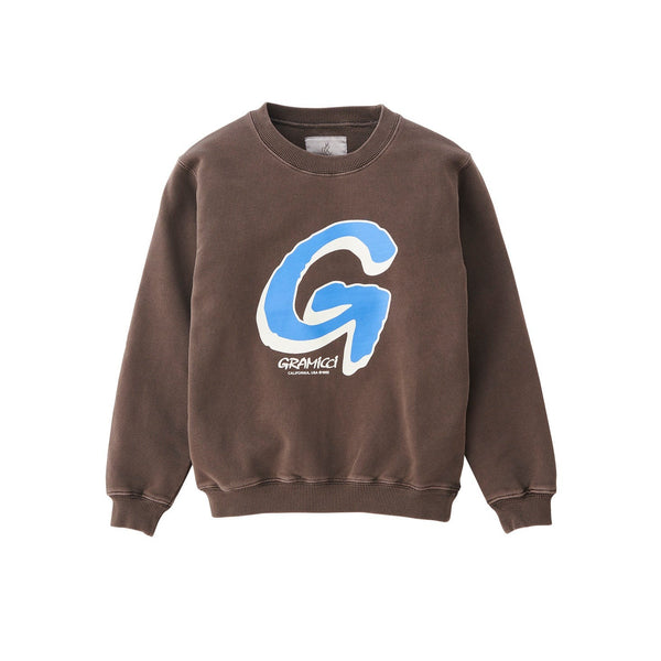 Drake General Store - Gramicci Kids Big G-Logo Sweatshirt - Brown Pigment