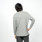 Men's Long Sleeved Relaxed Fit Tee - Polka Dot Greymix