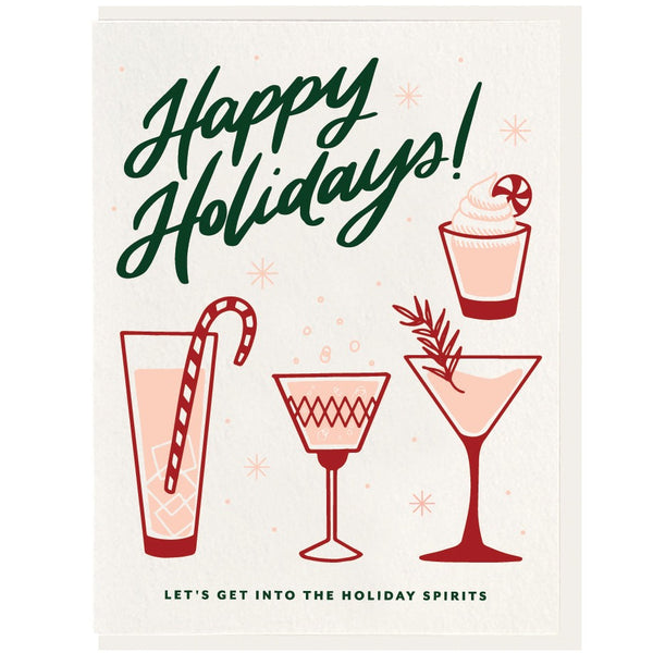 Drake General Store - Dahlia Press - Holiday Spirits - Letterpress Card