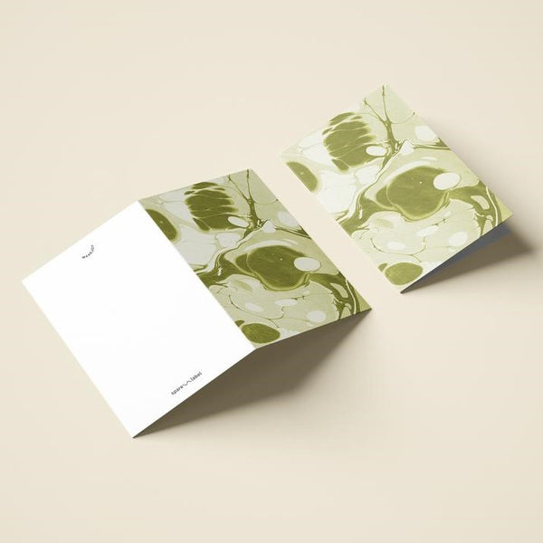 Marbled Notecard - Green