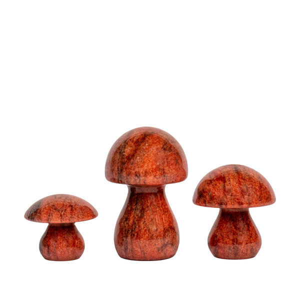 Stone Mushroom Trio - Red