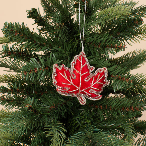Drake General Store - Embroidered Ornament - Maple Leaf