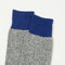 Double Face Crew Socks "Silk + Cotton" - Blue/Gray