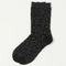 Pile Leopard Crew Socks - Charcoal