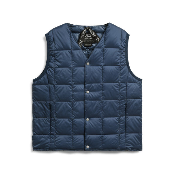 Drake General Store - TAION Kids V-Neck Button Down Vest - Dark Blue