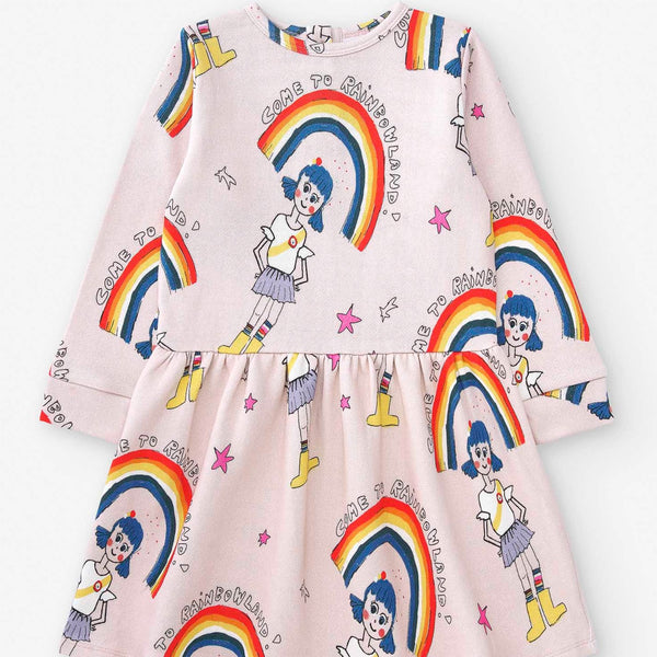 Kids Come to Rainbow Land Sweatshirt Dress