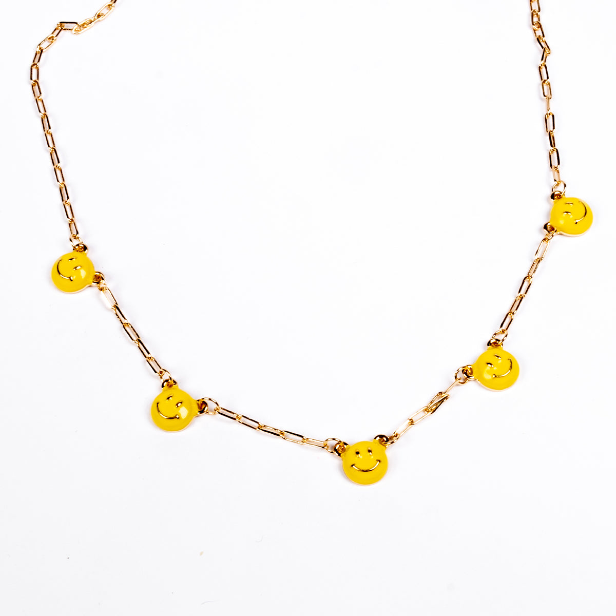 Drake General Store - Quarterly - Smiley Chain Necklace - Yellow