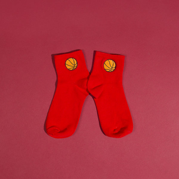 Basketball Embroidered Socks