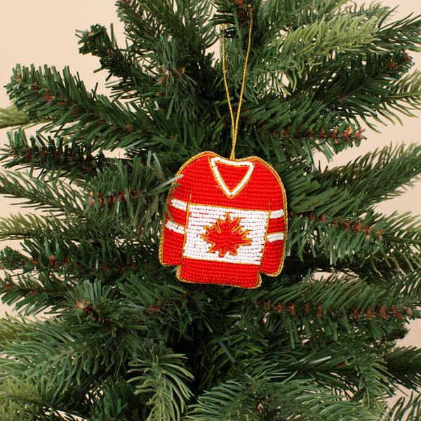 Embroidered Ornament - Canada Jersey