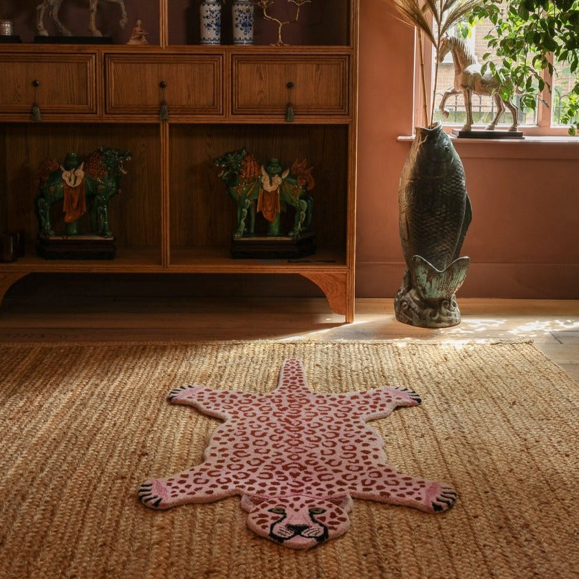 Drake General Store - Doing Goods Pinky Leopard Rug Large