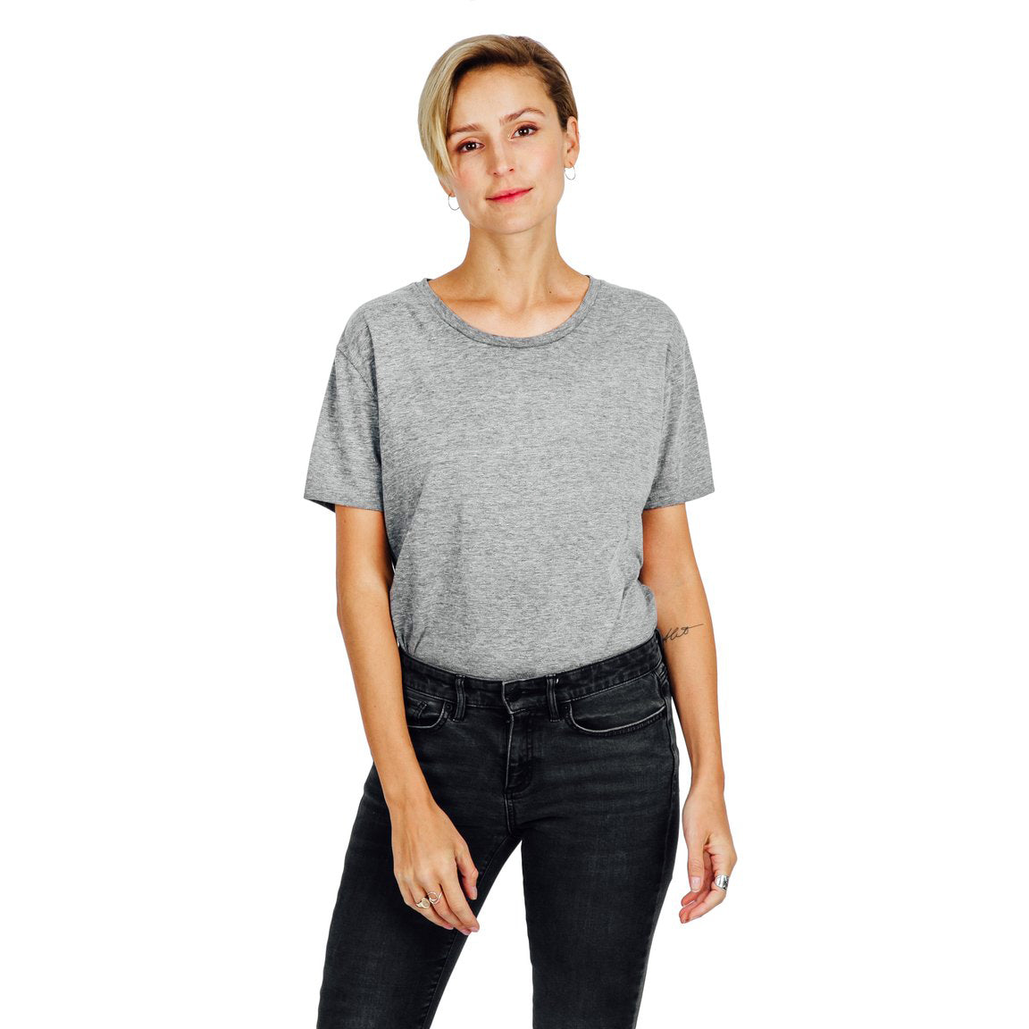 Women's Relaxed Fit Tee - Grey Mix