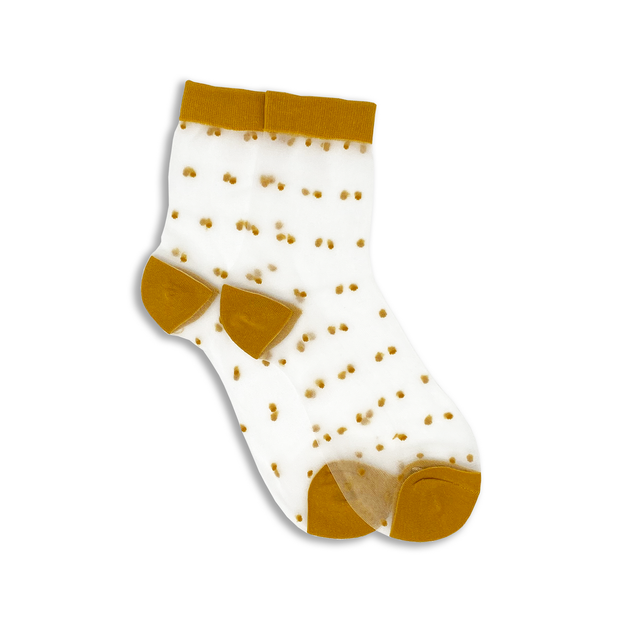 Drake General Store - XS Sheer Dot Socks - Yellow